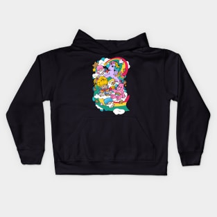 80s rainbows cartoon Kids Hoodie